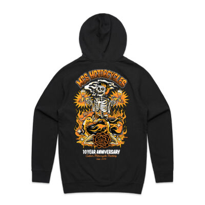 10 Year Anniversary Black Hooded Jumper 24'  Thumbnail