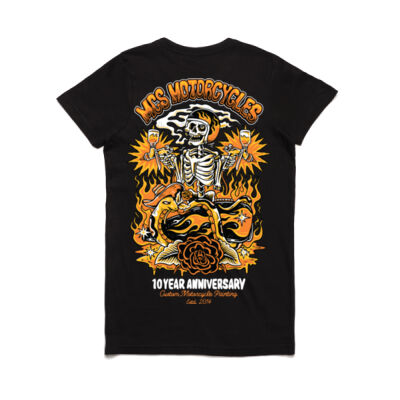 Womens 10 Year Anniversary Black Tshirt 24' Thumbnail